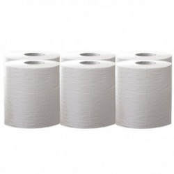 Bobina de papel mecha Amoos 2 capas 90 m pack de 6