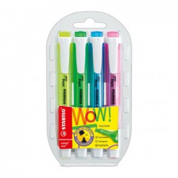 ESTUCHE 4 MARCADORES FLUORESCENTES STABILO SWING COOL