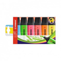 ESTUCHE 6 MARCADORES FLUORESCENTES STABILO BOSS ORIGINAL