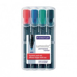 ESTUCHE 4 ROTULADORES STAEDTLER LUMOCOLOR PERMANENTE 352 2mm