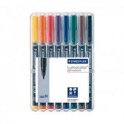 ESTUCHE 8 ROTULADORES STAEDTLER LUMOCOLOR PERMANENTE 317 1mm SURTIDO 1