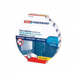 CINTA ADHESIVA DE DOBLE CARA TESA POWERBOND ESPEJOS 5m x 19mm