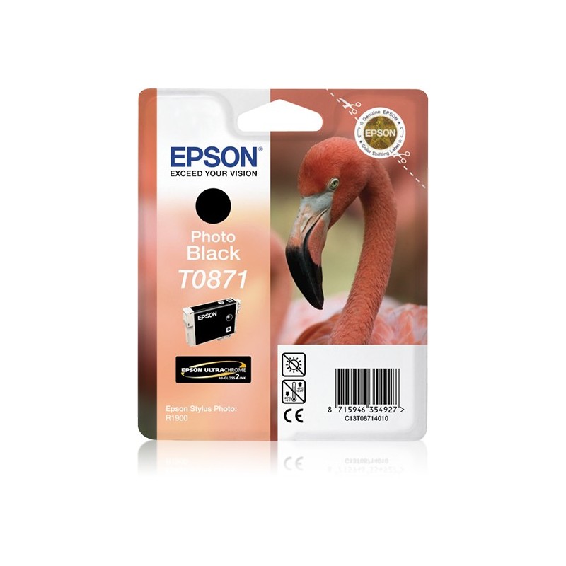 CARTUCHO DE TINTA NEGRO FOTO EPSON C13T08714010 ORIGINAL PARA IMPRESORAS