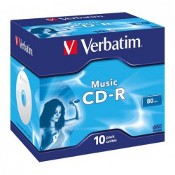 PACK 10 CD-R VERBATIM 52X 700MB CRYSTAL SURFACE