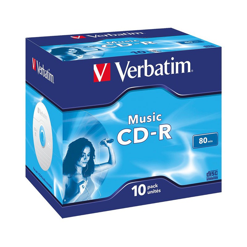 PACK 10 CD-R VERBATIM 52X 700MB CRYSTAL SURFACE