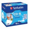 PACK 10 CD-R VERBATIM 52X 700MB WIDE PRINT SURFACE ID