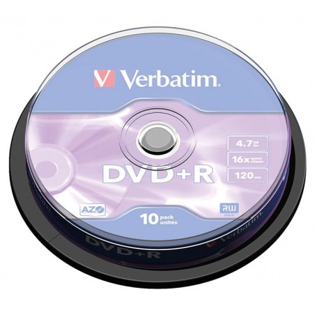 BOBINA 10 DVD+R 16X 4,7GB ADVANCED AZO