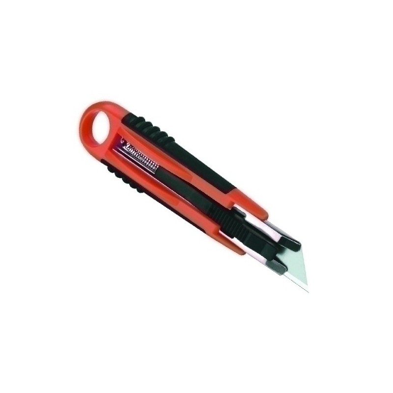 CUTTER RETRÁCTIL ERGO 18MM GUÍA METAL PACK 12