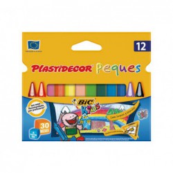 CAJA 12 LÁPICES CERA BIC KIDS PLASTIDECOR TRIANGLE