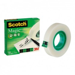 CINTA ADHESIVA INVISIBLE SCOTCH MAGIC 12 mm x 33 m