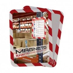 PACK 2 MARCOS SEGURIDAD TARIFOLD MAGNETO: ROJO/BLANCO