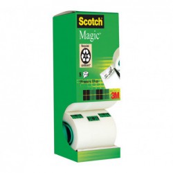 PACK 8 ROLLOS CINTA ADHESIVA SCOTCH MAGIC 19 mm x 33 m