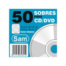 PACK 50 SOBRES SAM PARA CD/DVD